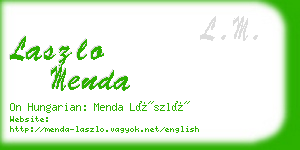 laszlo menda business card